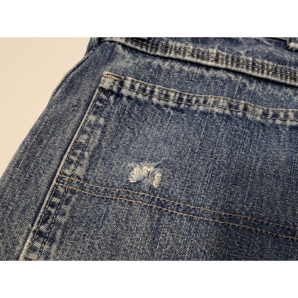 Vintage Wrangler Mens Carpenter Jeans Distressed Denim Blue Med Wash Size 40x30 - Picture 8 of 10